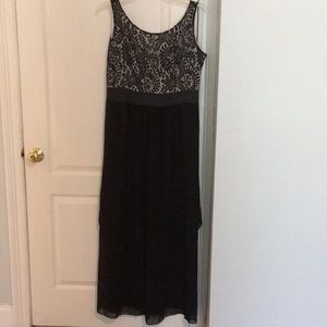 NWT “iefiel” Black sleeveless, floor length dress